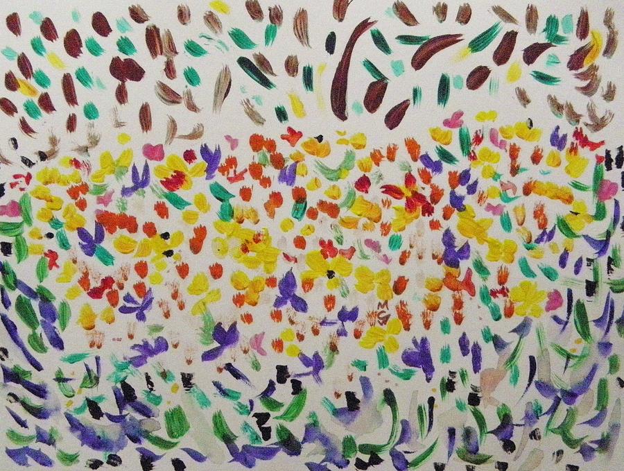 Almost Hidden Wildflowers #1 Painting by Mary Carol Williams