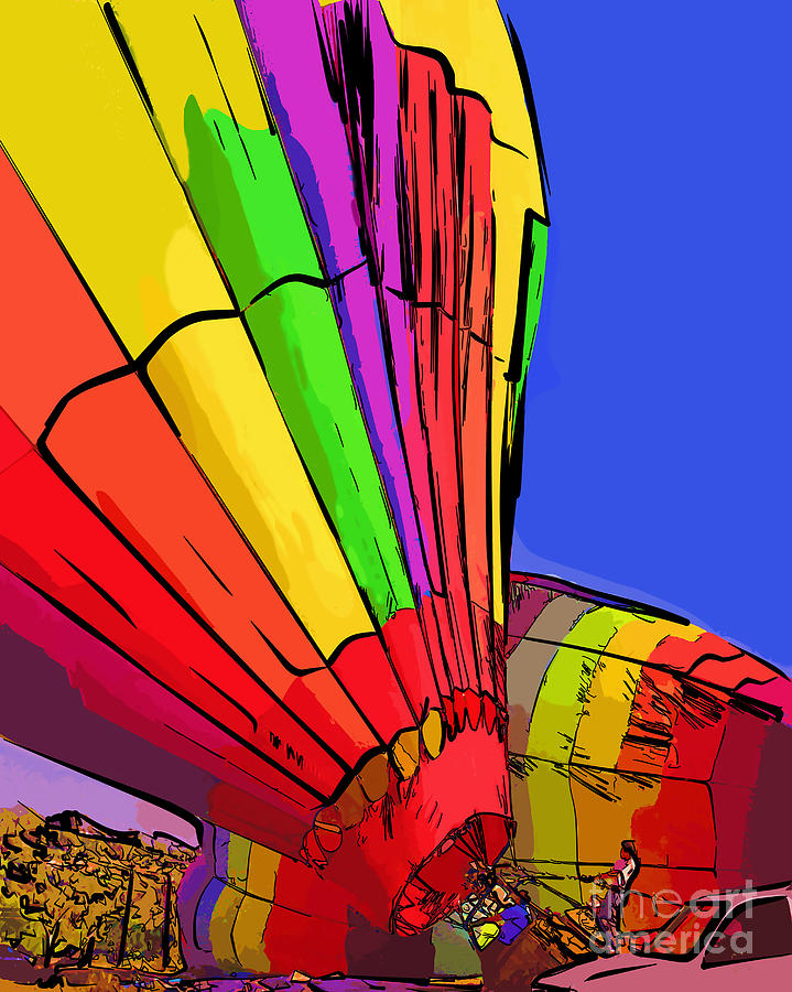 Hot Air Balloon Almost Ready Digital Art by Kirt Tisdale