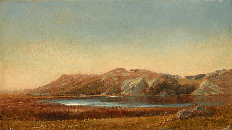 John Frederick Kensett Painting - Almys Pond, Newport, Rhode Island #2 by John Frederick Kensett