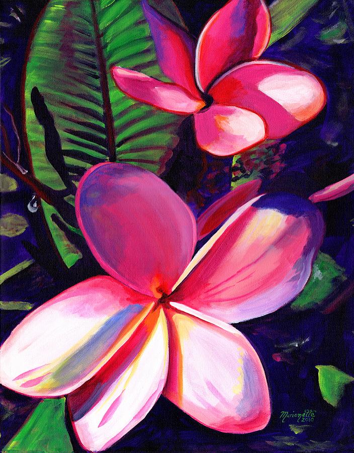 Pink Plumeria Painting - Aloha by Marionette Taboniar
