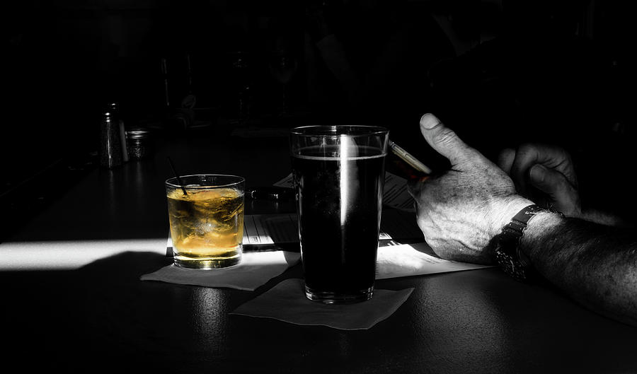 Alone at the Bar #1 Photograph by David Kay
