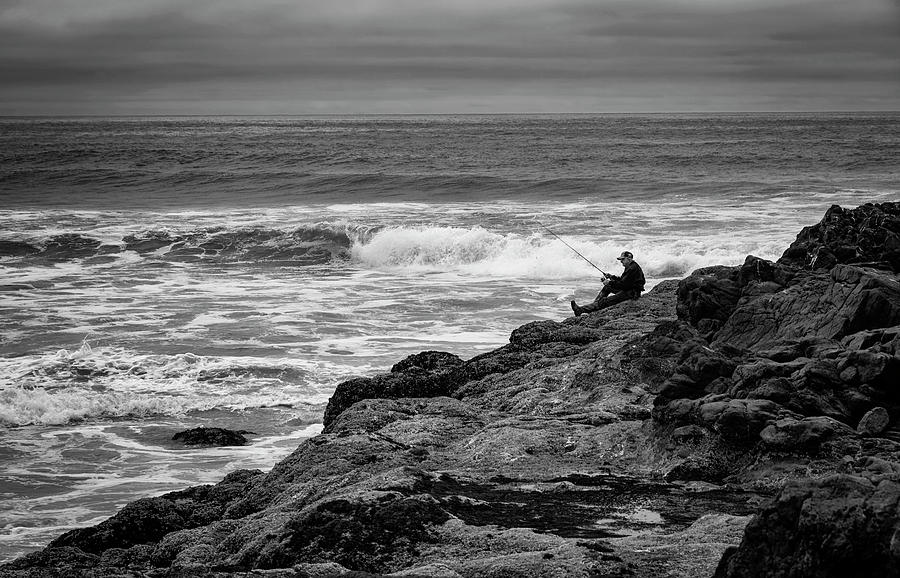 Alone with the Waves #2 Photograph by Steven Clark