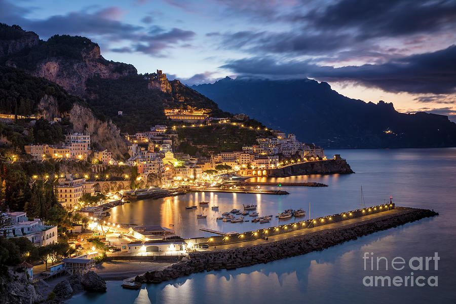 Amalfi Twilight - Italy Photograph by Brian Jannsen
