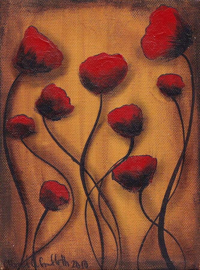 Amapolas #1 Painting by Abril Andrade