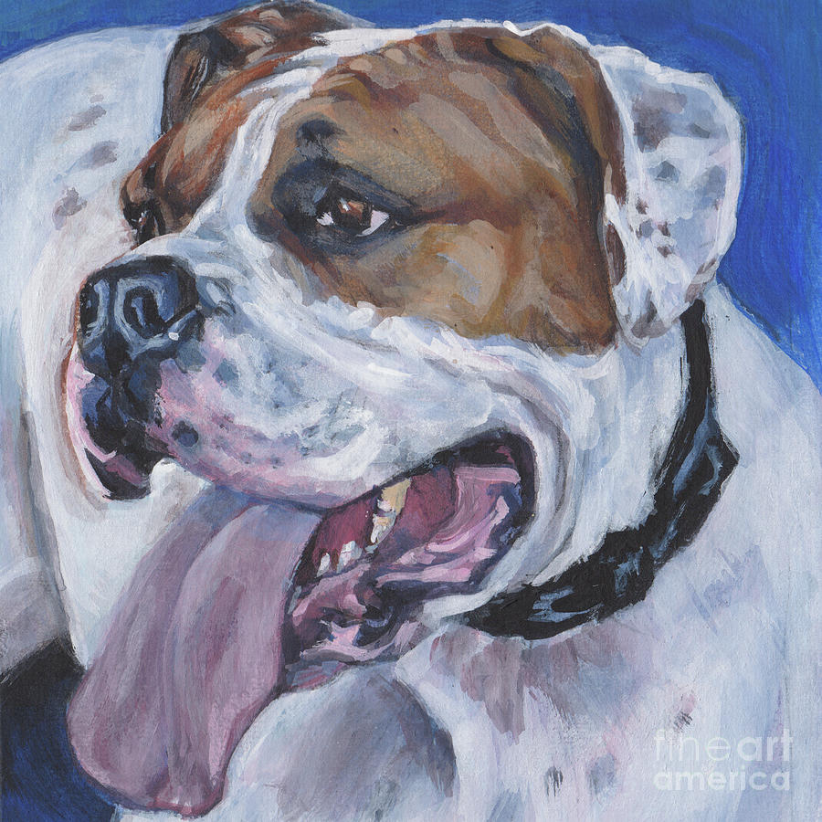 American Bulldog Painting by Lee Ann Shepard
