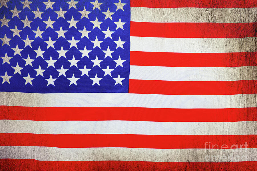 American flag background #1 Photograph by Anna Om
