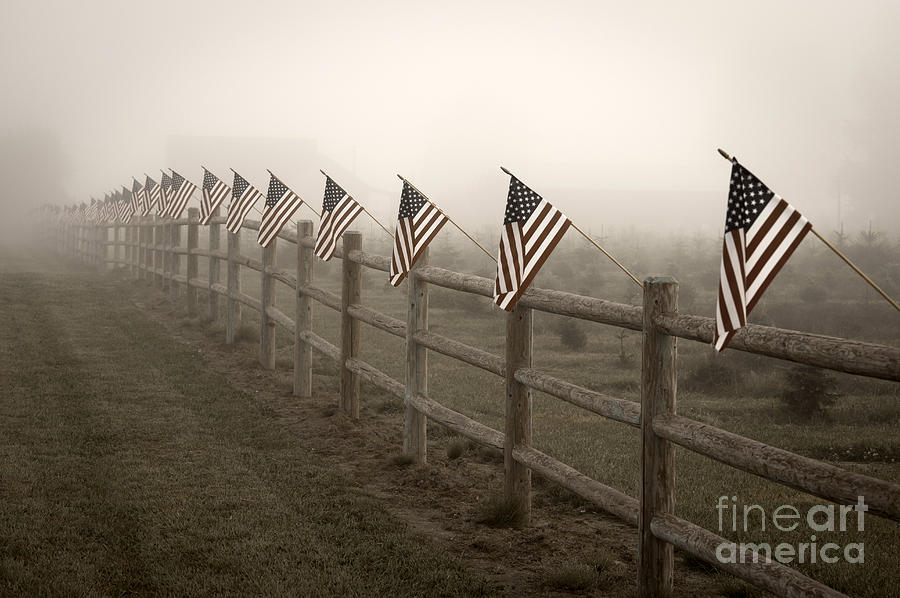 American Flag Farmland #1 Photograph by Jim Corwin