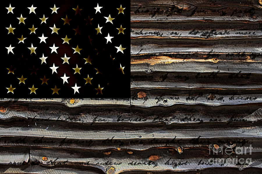 American Flag #4 Mixed Media by Marvin Blaine