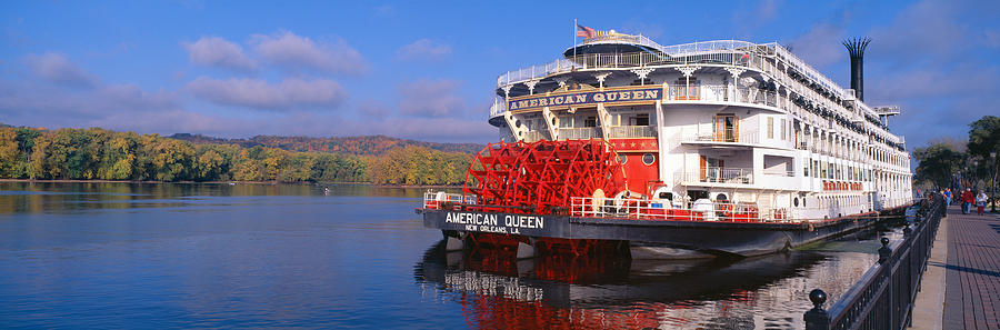 Boat Photograph - American Queen Paddlewheel Ship #1 by Panoramic Images