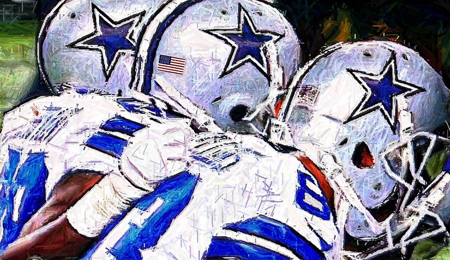 Dallas Cowboys Digital Art - Americas Team #1 by Carrie OBrien Sibley