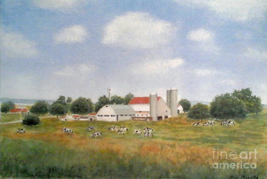 Amish Farm Painting by Judith Monette
