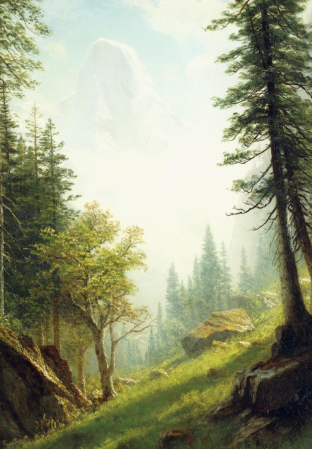 Among the Bernese Alps Painting by Albert Bierstadt