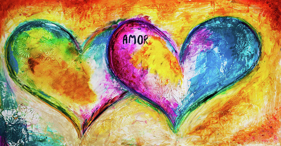 Heart Painting - Amor Amor #1 by Ivan Guaderrama