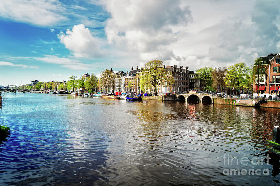 Amstel Canal, Amsterdam II Photograph by Anastasy Yarmolovich