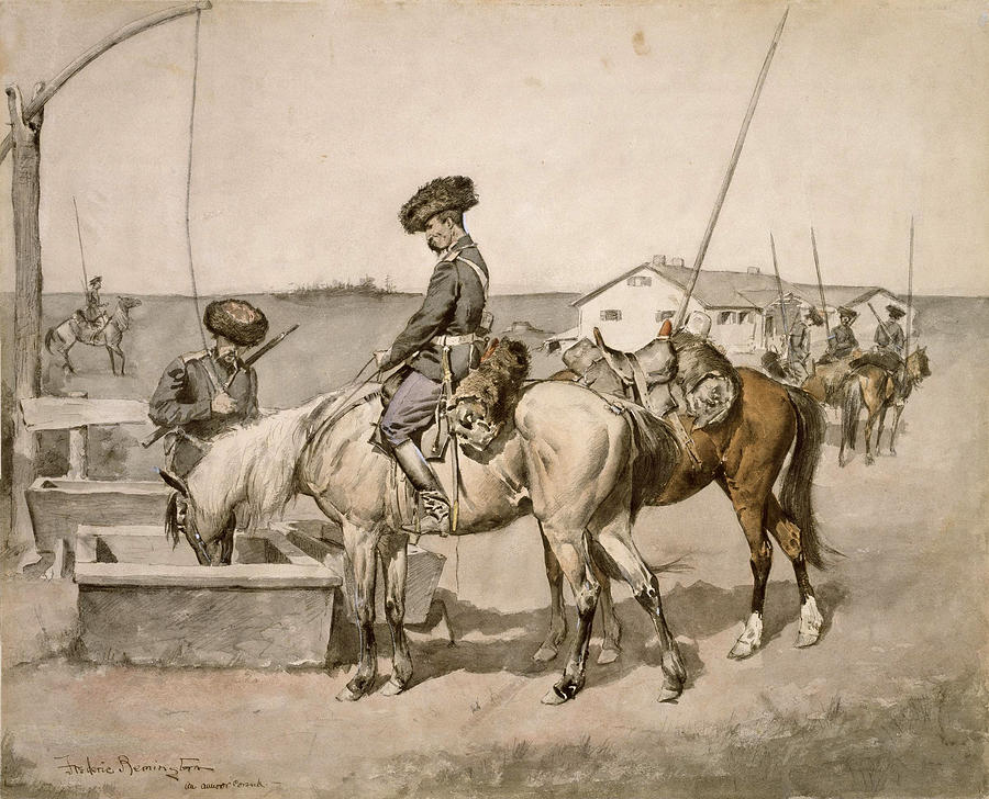 An Amoor Cossack #2 Drawing by Frederic Remington