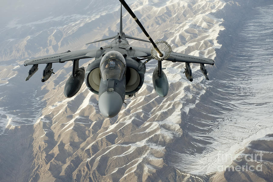 An Av-8b Harrier Receives Fuel #1 Photograph by Stocktrek Images