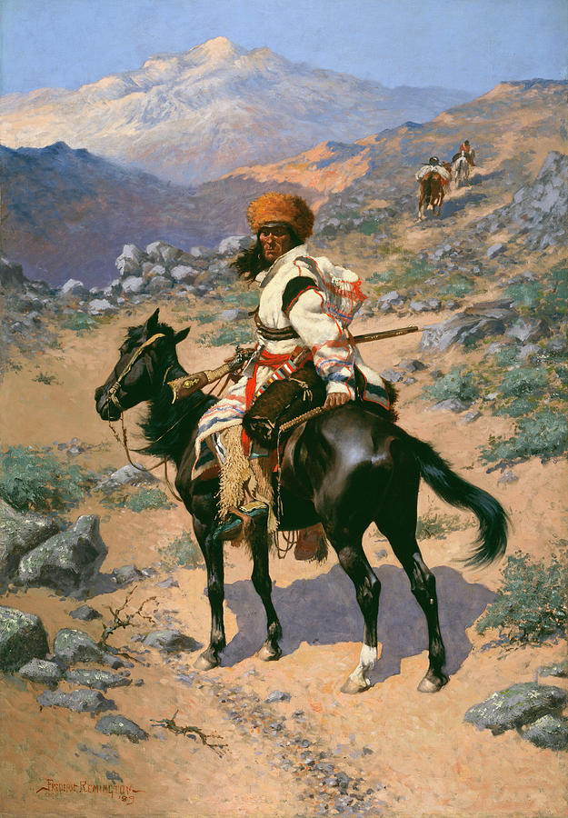 Frederic Remington Painting - An Indian Trapper #1 by Frederic Remington