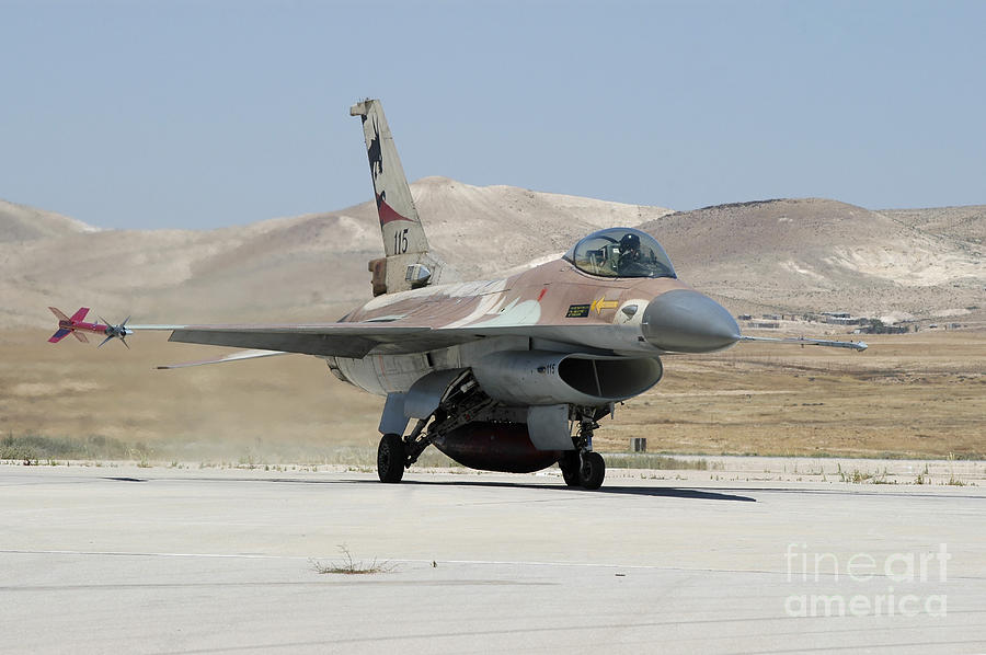 An Israeli Air Force F 16a Netz Taxiing Photograph By Riccardo Niccoli Fine Art America