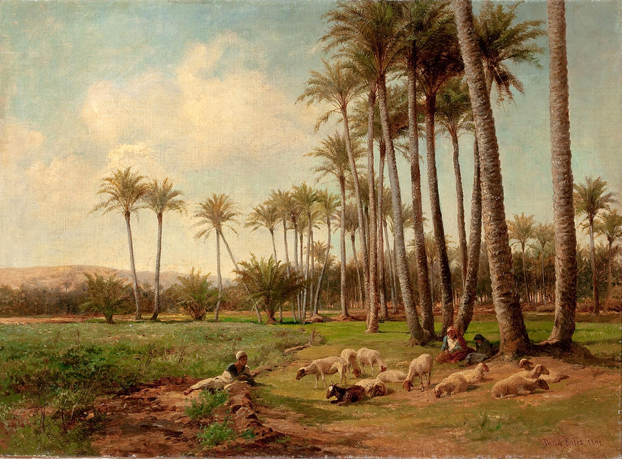 An Oasis in the Desert #1 Painting by David Bates