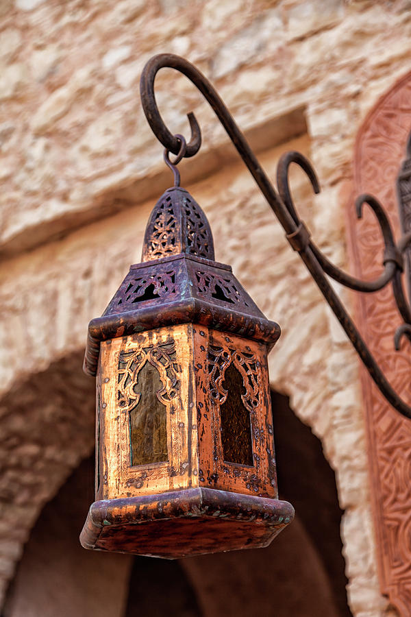 An oriental lamp with artful ornaments #1 Photograph by Gina Koch