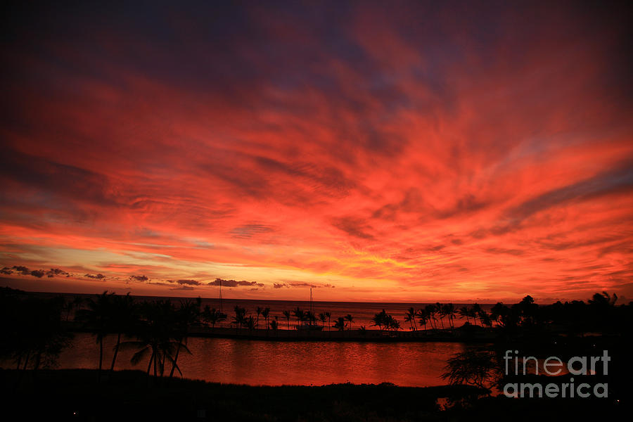 Anaehoomalu Bay Sunset #1 Photograph by Peter French - Printscapes