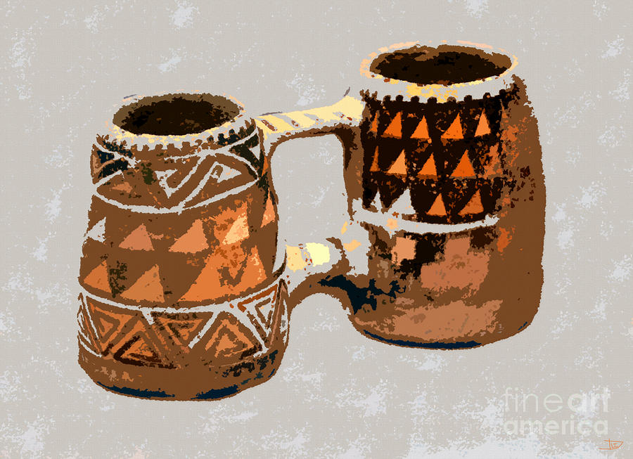 Anasazi Painting - Anasazi Double Mug #1 by David Lee Thompson