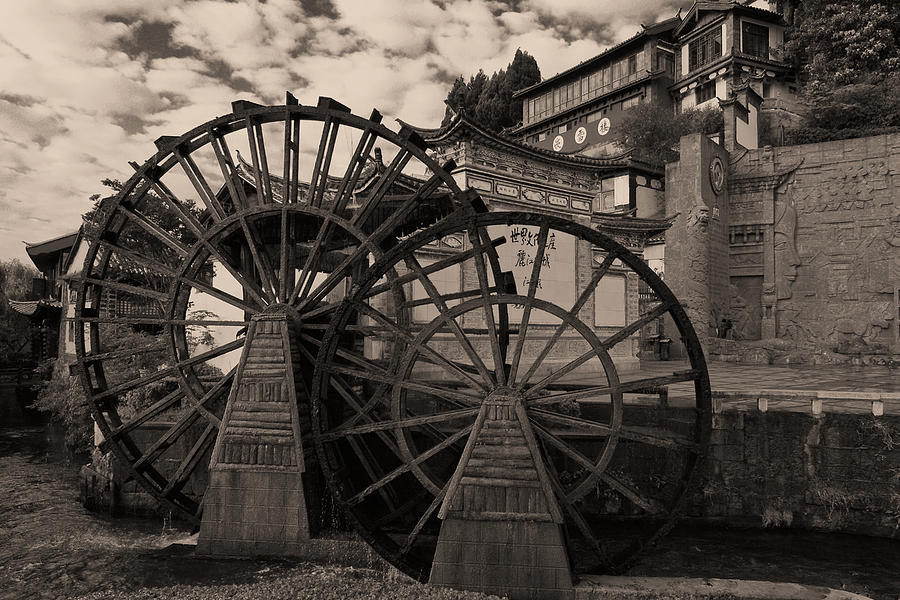 Ancient Chinese Waterwheels #1 Photograph by Michele Burgess