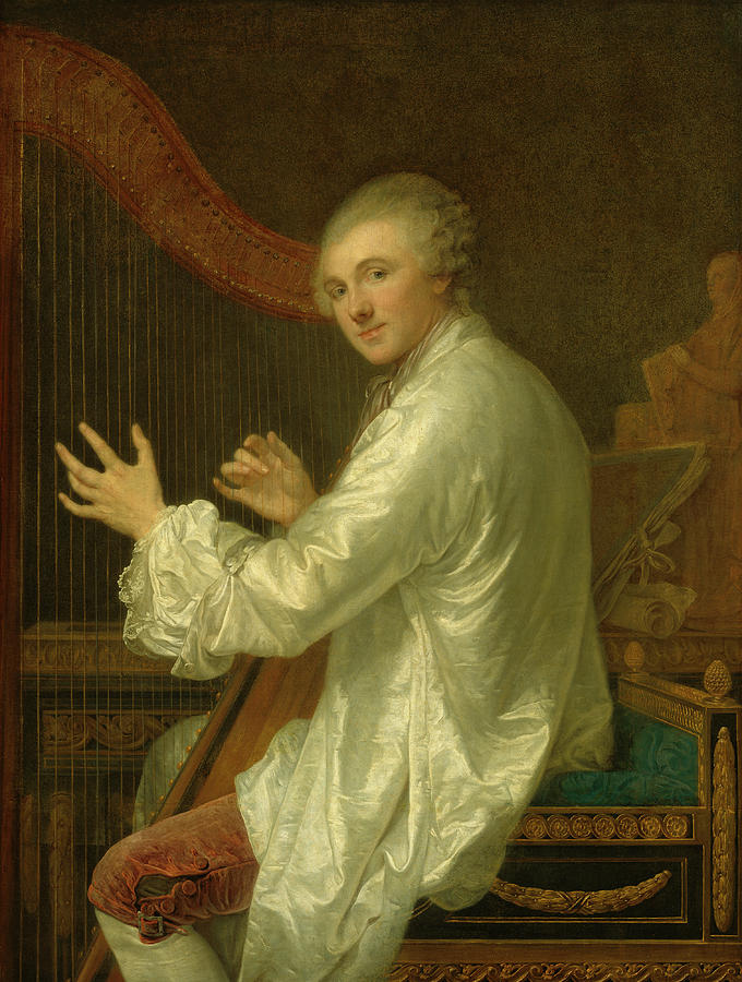 Ange Laurent de La Live de Jully #1 Painting by Jean-Baptiste Greuze