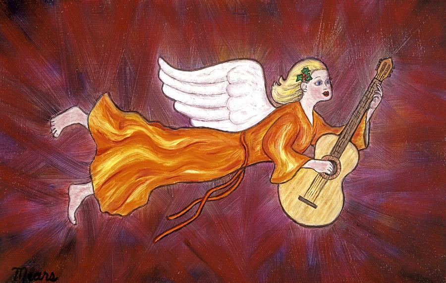 Angel And Guitar Painting