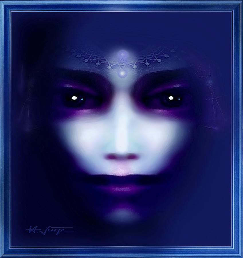 Face Painting - Angel  Blue #2 by Hartmut Jager