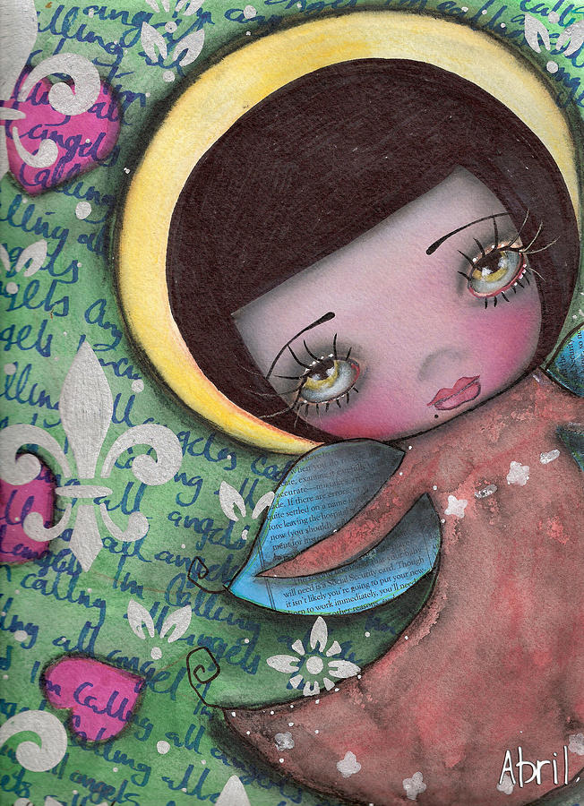 Angel Girl #1 Painting by Abril Andrade