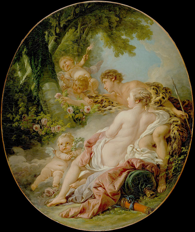 Angelica and Medoro  #1 Photograph by Francois Boucher