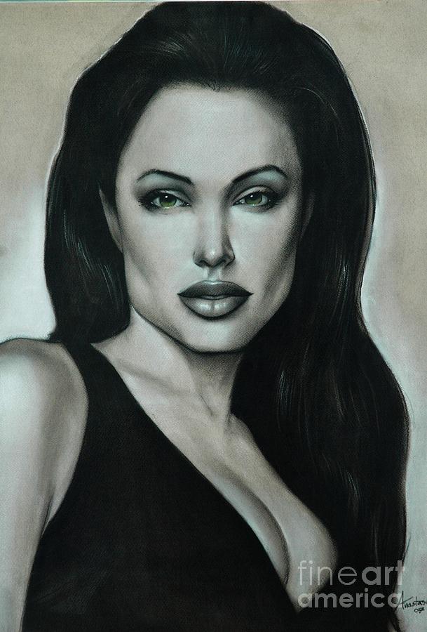 Angelina Jolie Painting - Angelina Jolie #1 by Anastasis  Anastasi
