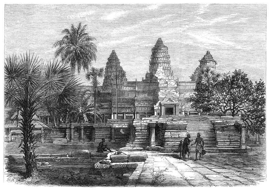 Angkor Wat, Cambodia, 1868 #1 Photograph by Granger