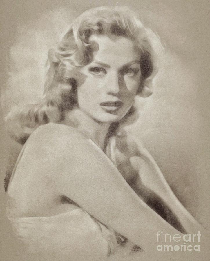 Anita Ekberg, Hollywood Legend By John Springfield Drawing
