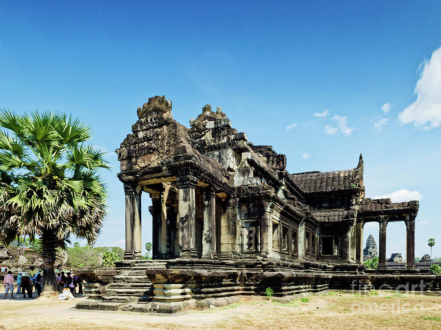 Ankgor Wat Famous Landmark Temple Detail Near Siem Reap Cambodia Photograph
