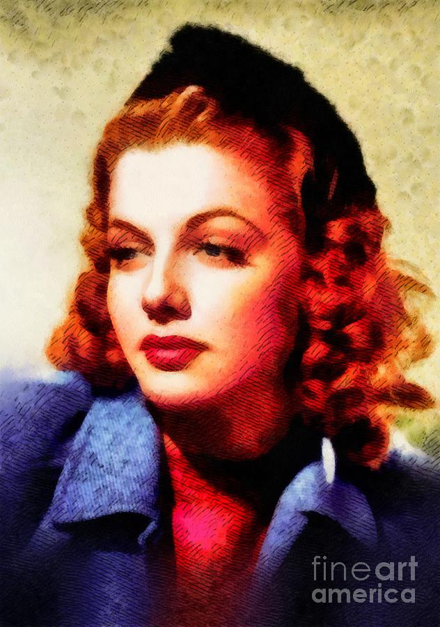 Ann Sheridan, Vintage Hollywood Actress Painting