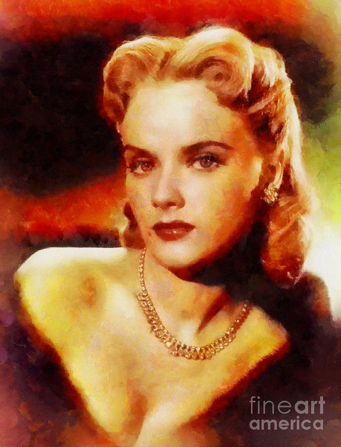 Hollywood Painting - Anne Francis, Vintage Hollywood Actress #1 by Esoterica Art Agency