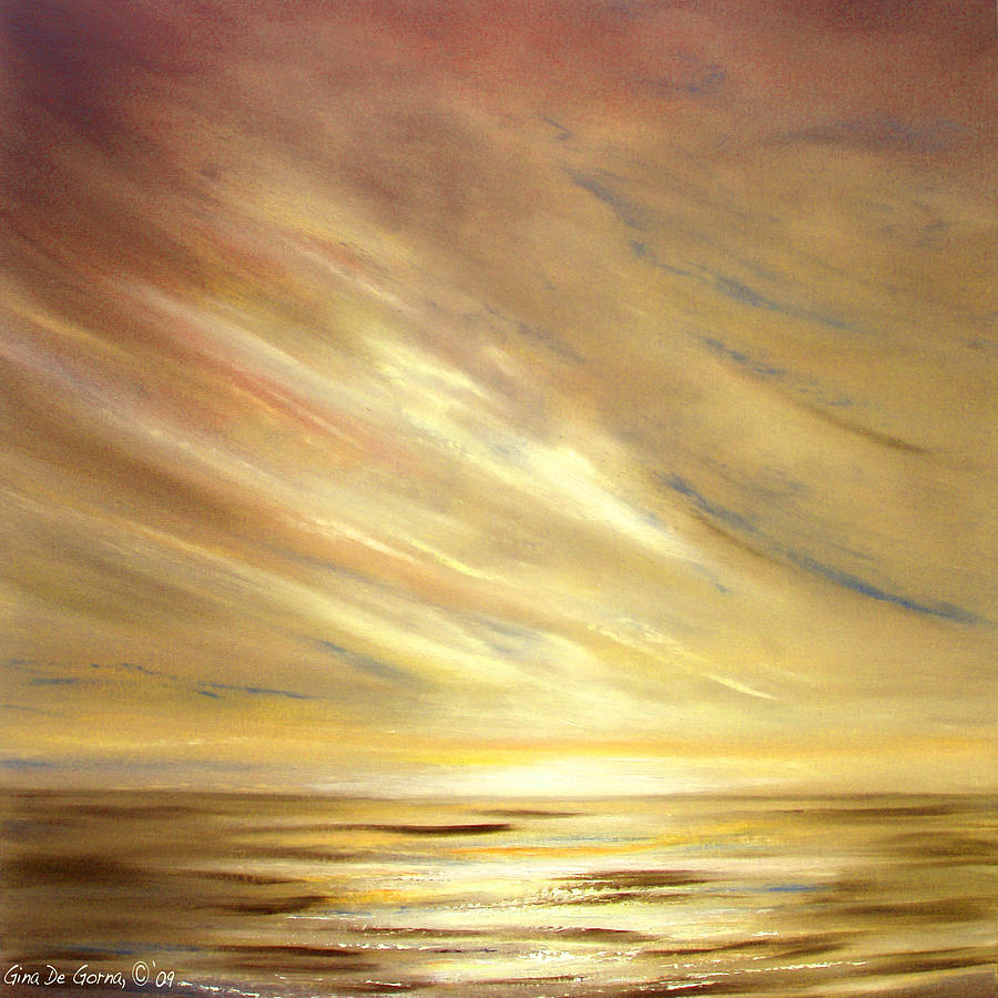 Another Golden Sunset #1 Painting by Gina De Gorna