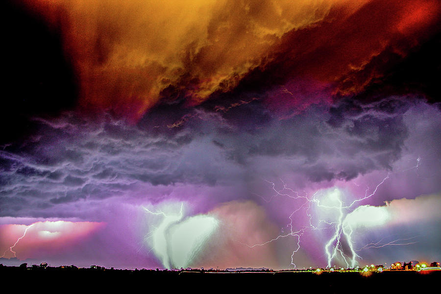Another Impressive Nebraska Night Thunderstorm 011 #1 Photograph by NebraskaSC