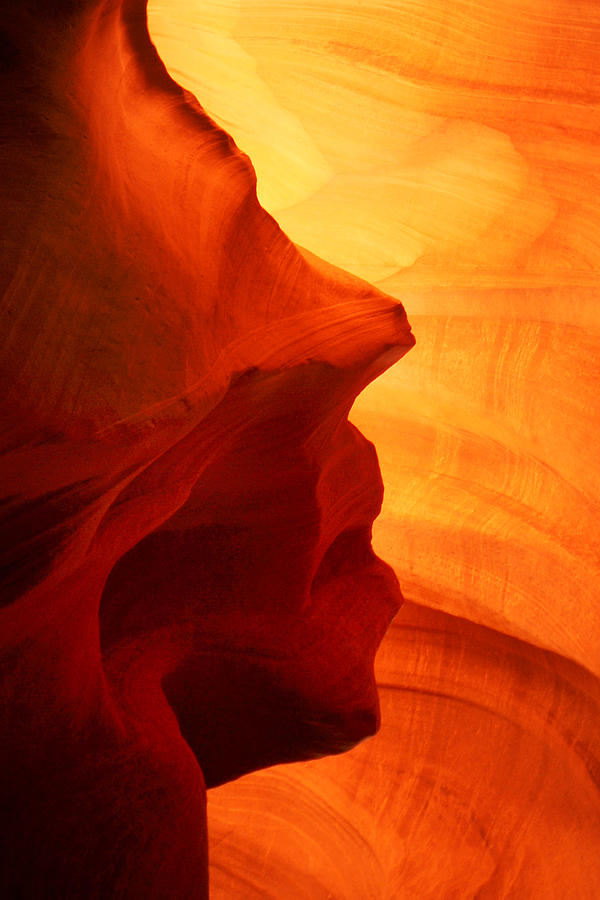 Landscape Photograph - Antelope Canyon - Stone Face #1 by Jacek Joniec