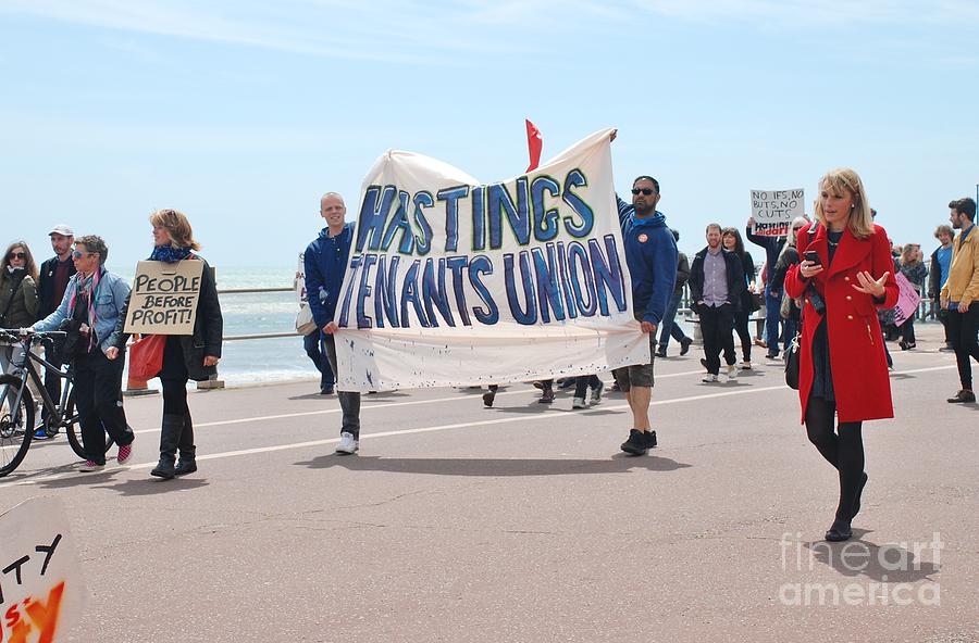 Anti austerity march in Hastings #1 Photograph by David Fowler
