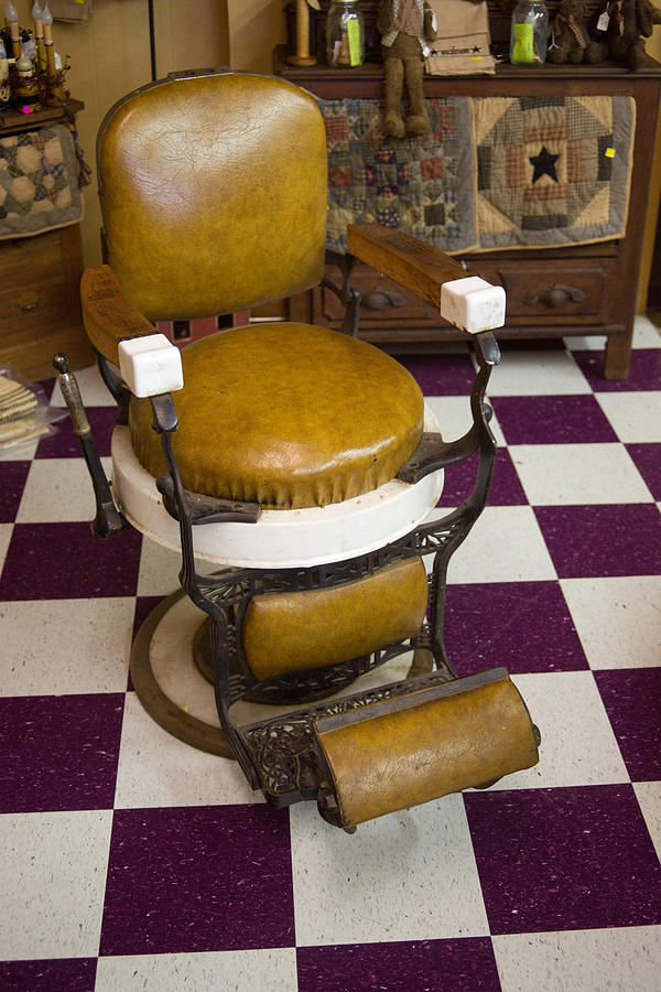 Antique Barber Chair 3 #1 Photograph by Douglas Barnett