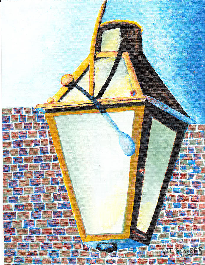 Lantern Still Life Painting - Antique Gas Lantern by William Bowers