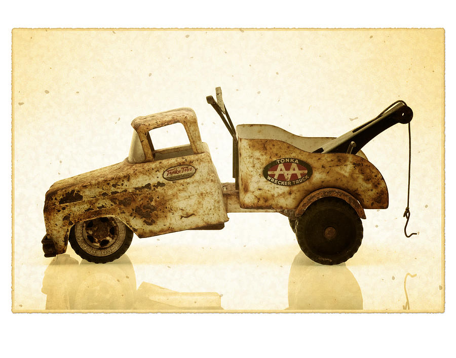 Toy Photograph - Antique toy tow truck #1 by Bill Krzyzanowski