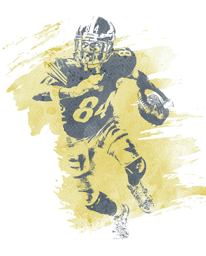 Pittsburgh Steelers Antonio Brown 4 Greeting Card by Joe Hamilton