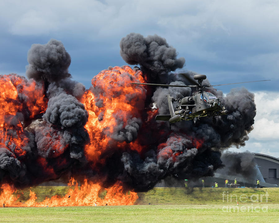 British Photograph - Boeing Apache Longbow Helicopter Exercise by Philip Pound British Photograph - Boeing Apache Longbow Helicopter Exercise by Philip Pound