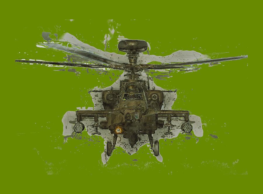 Apache Helicopter #1 Digital Art by Roy Pedersen
