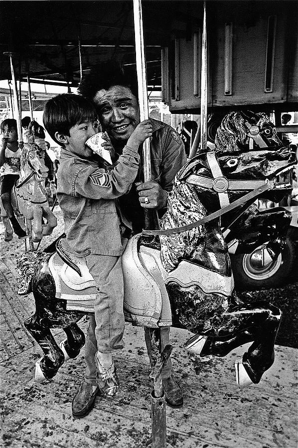 Apache Vietnam Vet And Son Carousel White River Arizona 1972 #1 ...