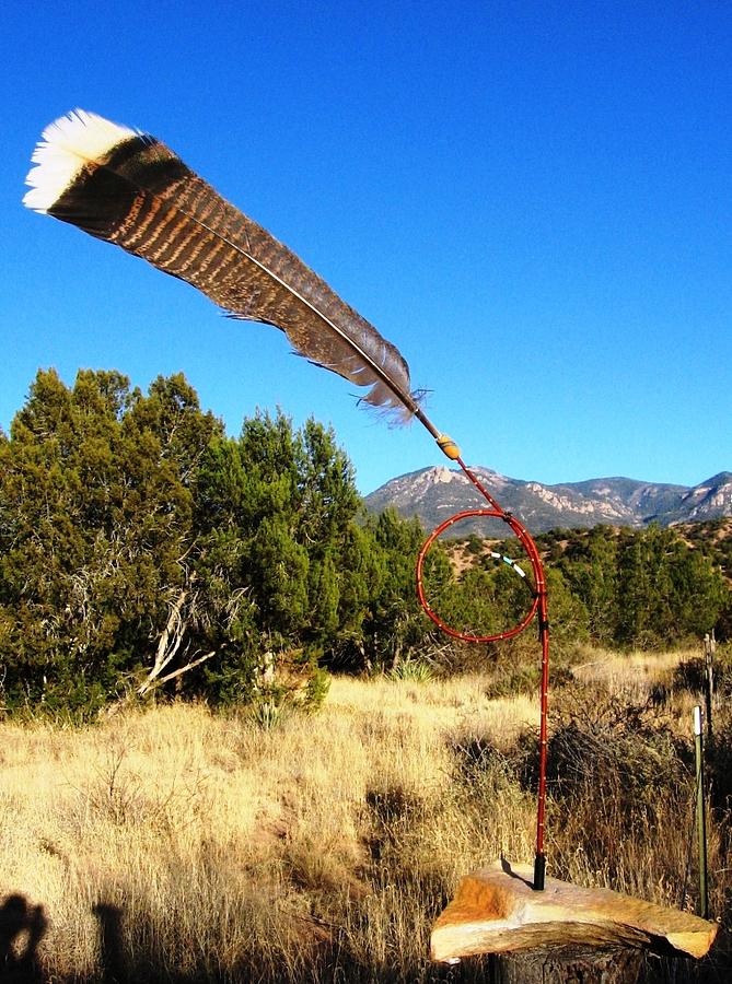 Feather Still Life Mixed Media - Apache Wind Vane #1 by Jeff Ross